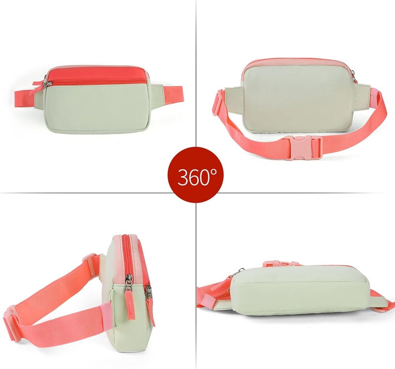 cotmcor Store Valentines Day Gifts for Kids: Fanny Pack Birthday Gift for 5 6 7 8 9 10 11 12 Year Old Teen Girls, Preppy Cute Trendy Stuff Colorblock Crossbody Bag Adjustable Belt Bags for Travel Outdoor - Image 3